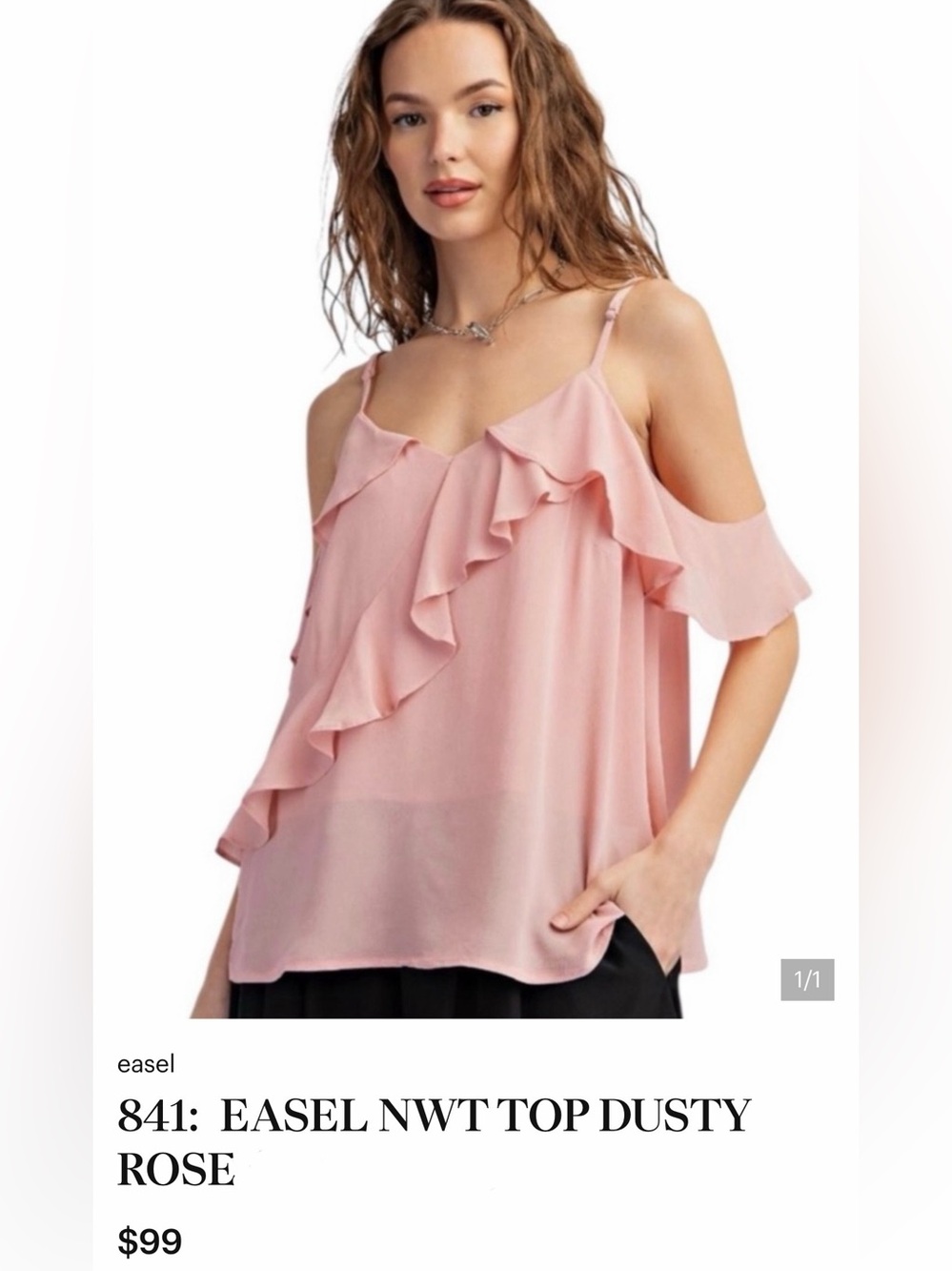 841:  EASEL NWT TOP DUSTY ROSE (GG3 & H25) SZ L